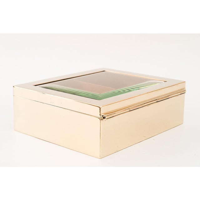 Vintage Brass Cigar Box, 1920s For Sale - Image 3 of 13