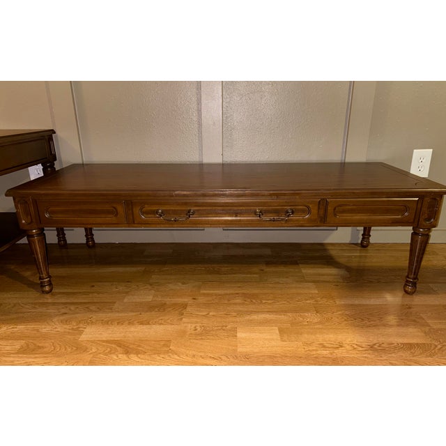 Coffee Vintage Mersman 3-Piece Walnut Table Set- Coffee Table & 2 End Tables For Sale - Image 8 of 11
