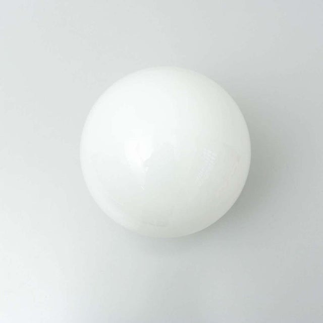 Mid-Century Modern French Opaline Ceiling Lamp, 1940s For Sale - Image 9 of 10