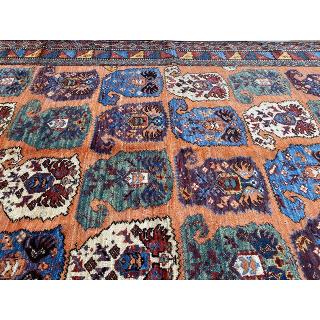 Rust Bakhtiari Garden Style Handmade Wool Rug 5x7 For Sale - Image 10 of 14