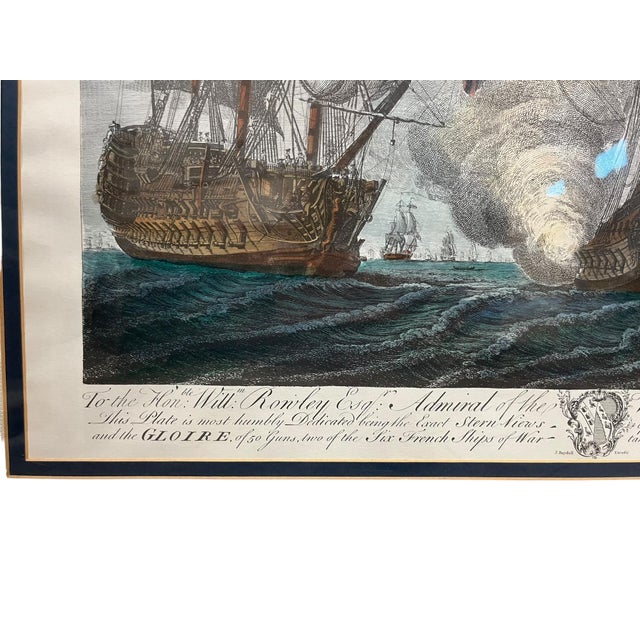 Mid 18th Century A Pair of Mid 19th Century Engravings, "His Majesty's Ships " Engraver's John Boydell & Samuel Seymour For Sale - Image 5 of 12