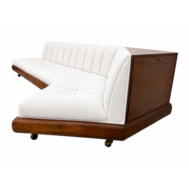 Mid-Century Modern Adrian Pearsall Walnut Boomerang Storage Sofa For Sale - Image 12 of 12