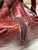 Embossed Crocodile Travel Satchel Bag, Maroon For Sale - Image 11 of 13