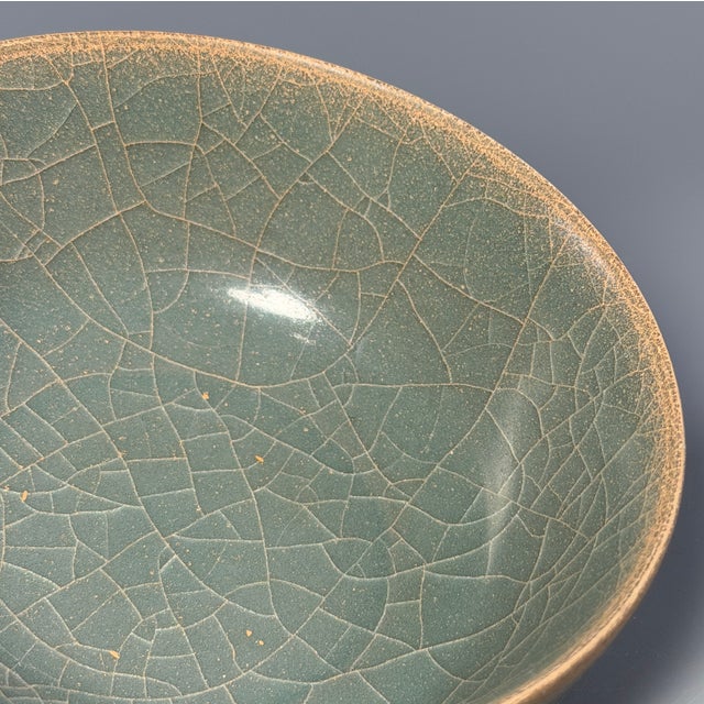 Chinese Vintage Chinese Longquan Celadon Crackle Glaze Bowl For Sale - Image 3 of 7