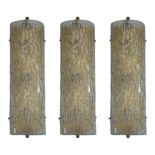 Vintage Italian Murano Glass Sconces - Set of Three For Sale