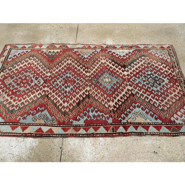 Galerie Shabab Collection Early 20th Century Caucasian Kazak Throw Rug For Sale - Image 4 of 7
