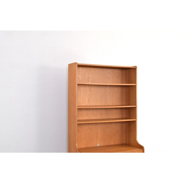 Brown Mid-Century Modern Danish Oak Bookcase, 1960s For Sale - Image 8 of 15