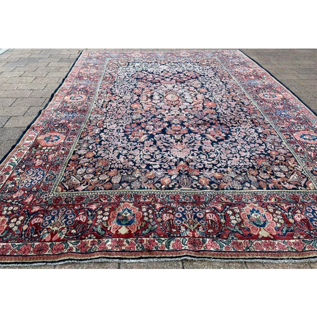 Traditional Early 20th Century Antique Persian Sarouk Carpet Wedding Rug For Sale - Image 3 of 12