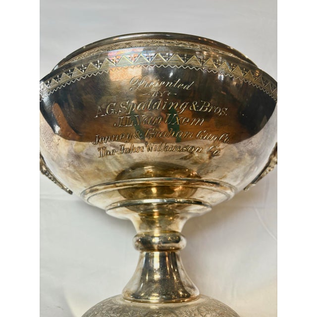 Silver 1888 Chicago Navy Regatta Silver Trophy— Iroquois Boat Club & a.g. Spalding History For Sale - Image 8 of 13