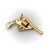 Vintage 14k Gold & Mother-of-Pearl Miniature Gun Pendant or Charm For Sale - Image 4 of 8