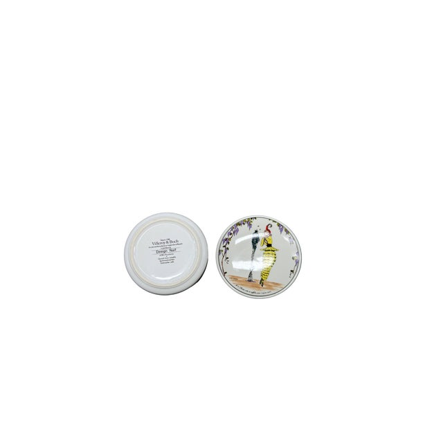 Late 20th Century Villeroy & Boch Victorian Lady Porcelain Tinket Box For Sale - Image 5 of 7