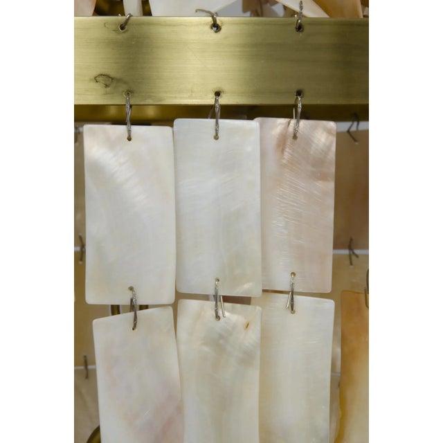 Mid-Century Modern NOIR Bijou Chandelier, Antique Brass, Metal and Shells For Sale - Image 3 of 4