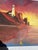 1990s Lighthouse and Sunset Seascape Painting on Canvas For Sale - Image 4 of 8