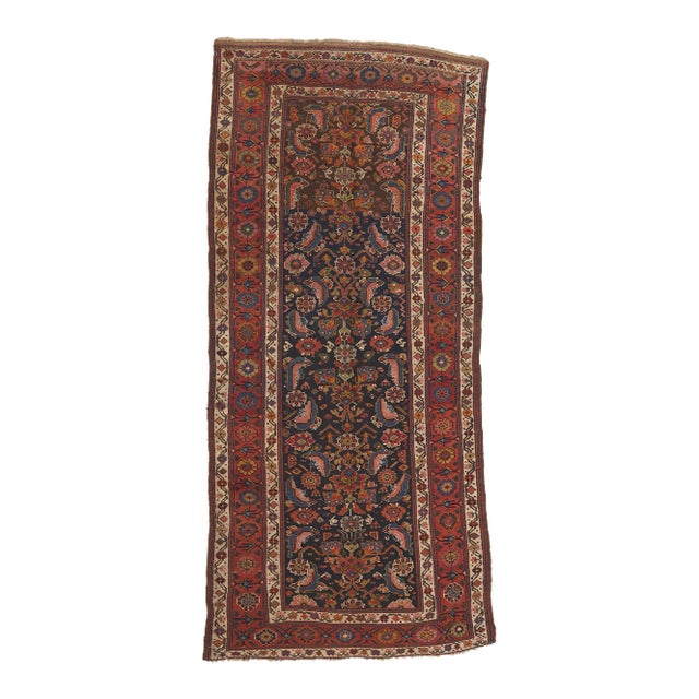 1880s Antique Persian Kurdish Rug, 04'05 X 10'00 For Sale
