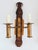 Spanish Revival Vintage Spanish Revival Gilded Wrought Iron & Wood Wall Sconces-a Pair For Sale - Image 3 of 12