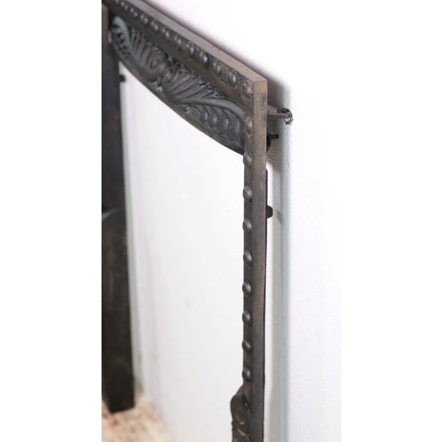 19th Century Studded Black Cast Iron Fireplace Insert For Sale - Image 4 of 8