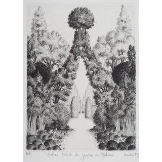 François Houtin, North Entrance of the Garden of Earthly Delights, 1979, Etching For Sale