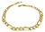 Italian 14k Yellow Gold Gold Figaro Chain Bracelet 9" Long For Sale