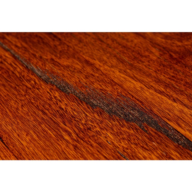 Wood Vintage Hardwood Dining Table With Industrial Chic Steel Pedestal Base For Sale - Image 7 of 10