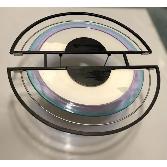 Italian Murano Glass Flush Mount, 1980s For Sale - Image 9 of 10