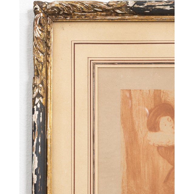 French 1900 - 1909 France Sienna Wood Painting For Sale - Image 3 of 15