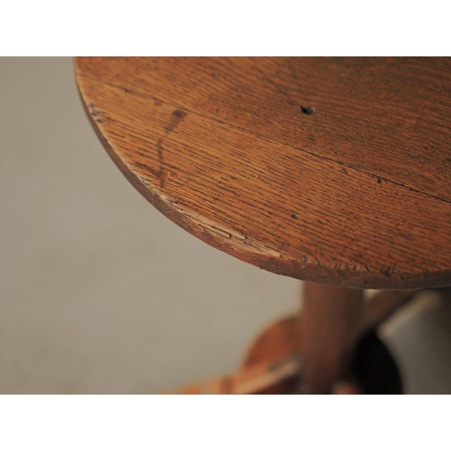 Vintage French Oak Tripod Side Table, 1890s For Sale - Image 10 of 11