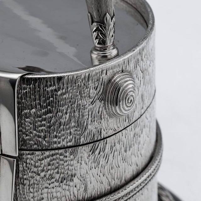 Antique Edwardian Silver Regimental Table Snuff Mull, 1908 For Sale - Image 11 of 17