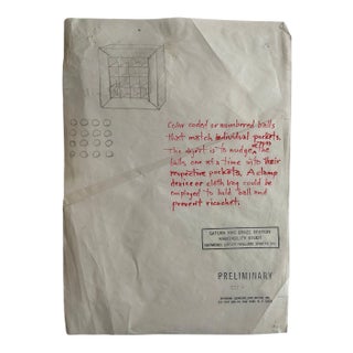 Raymond Loewy & William Snaith, Box for NASA, 1969, Pencil Drawing For Sale