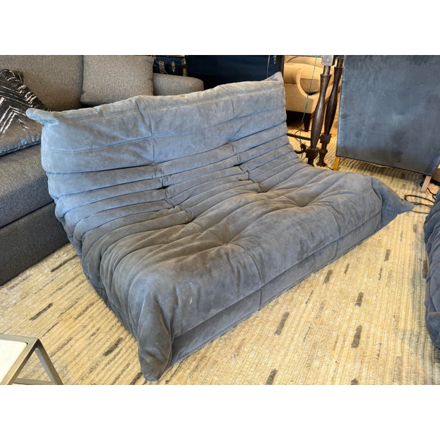 Modern Michel Ducaroy for Ligne Roset Togo Loveseat, Alcantara Chic For Sale - Image 3 of 11
