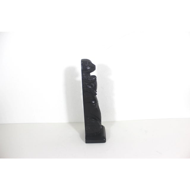 Plastic Vintage Totem Pole Style Black Sculpture For Sale - Image 7 of 10