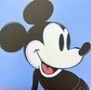 1986 Carnegie Museum of Art After Andy Warhol "Mickey Mouse Light Blue " Lithograph
