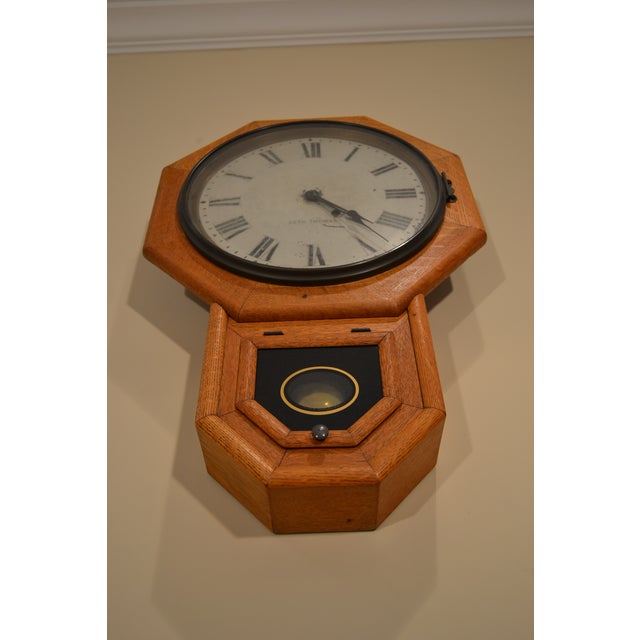 Early 20th Century Oak School Clock Chairish
