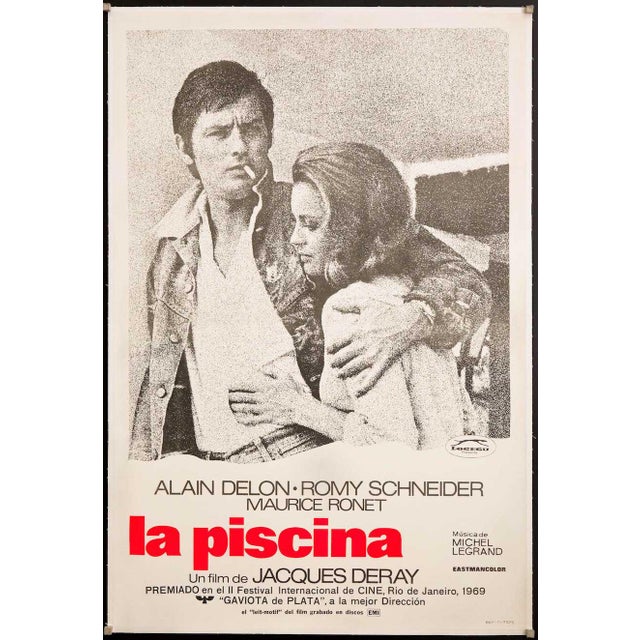 Original Vintage 1969 La Piscine Alain Delon Romy Schneider Film Poster Chairish