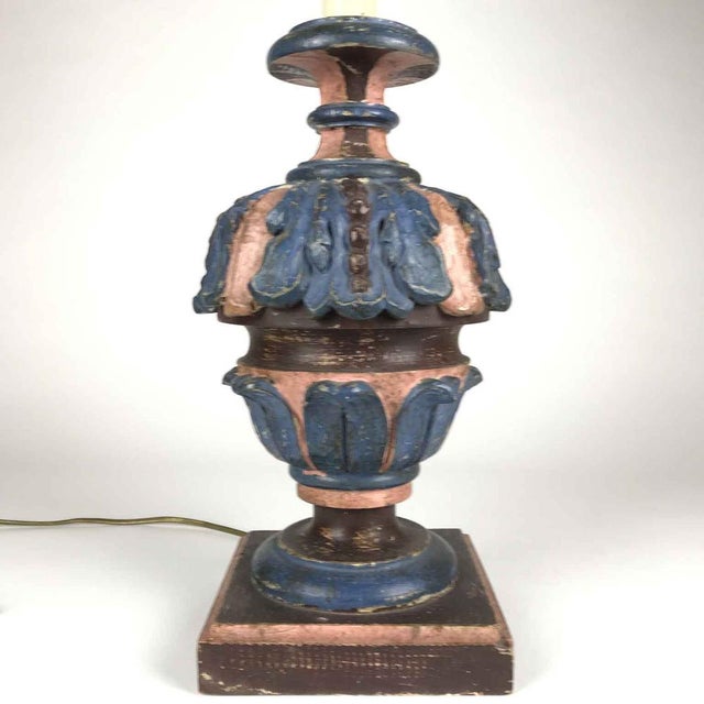 Living Room Lamps with Antique Embroidery, 1970s, Set of 2 For Sale - Image 6 of 8