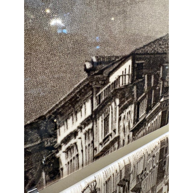 Mary Chomenko Hinkley "Grand Canal" Fused Glass Wall Art, Venice, 2013, Framed For Sale - Image 4 of 5
