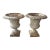 Pair of Small White Urn Planters For Sale