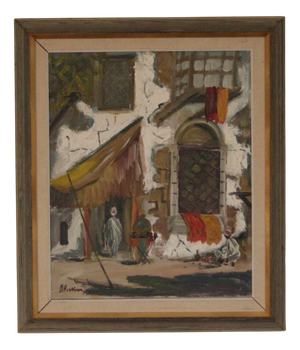 M. Hossberg, Home, 1960s, Oil on Panel, Framed