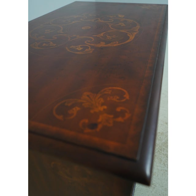Brown Maitland Smith Italian Neoclassical Style Inlaid Chest For Sale - Image 8 of 18