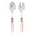VIETRI Aladdin Antique Light Pink Salad Server Set For Sale