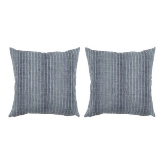 Suited Denim 22x22 Pillow, A Pair For Sale