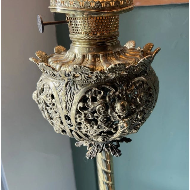 Victorian Antique Bradley Hubbard Ornate Electrified Floor Lamp For Sale - Image 3 of 17