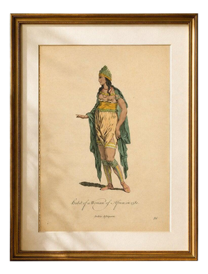 European School Artist, Habit of a Woman of Africa in 1581, 1749, Engraving