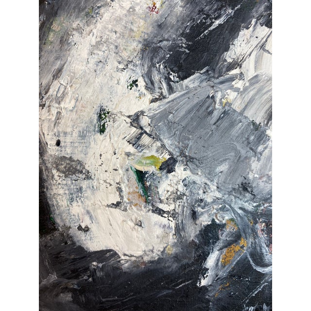 Original Abstract Expressionist Oil Painting in Ornate Vintage Gilded Frame by Francisco Peña 2026 For Sale In Seattle - Image 6 of 10