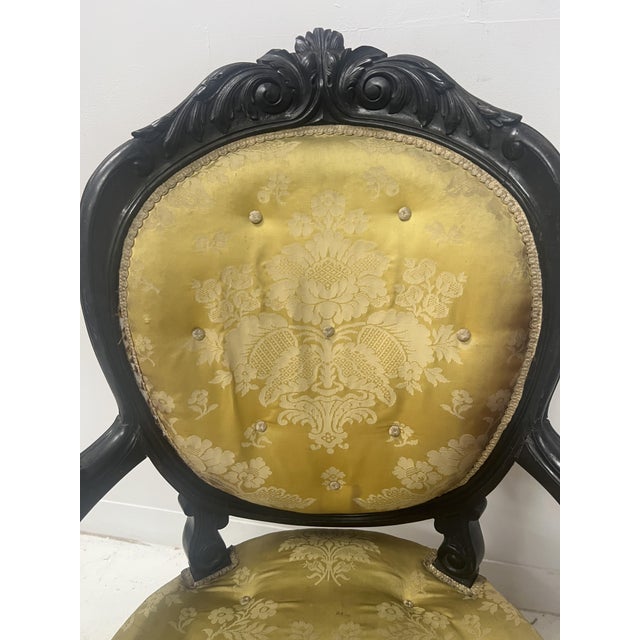 20th Century Napoleon III Louis XV Armchairs in Pearwood, Set of 4 For Sale - Image 10 of 14