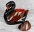 1940s Vintage Chinese Black & Red Lacquer Swan Storage Box Jar For Sale - Image 5 of 11