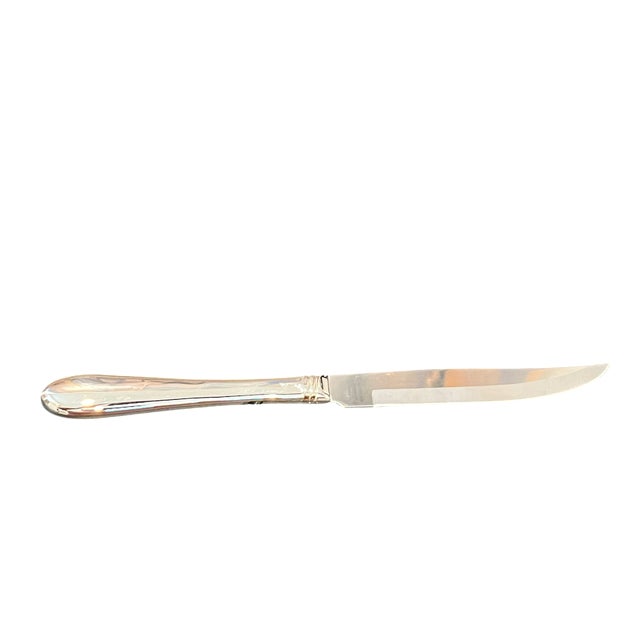 2010s Gorham Kimberly Silverplate Steak Knives in Original Fitted Boxes – Set of 8 For Sale - Image 5 of 7