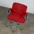 Lovely vintage modern Steelcase style #454 office chair with original red fabric, chrome arms, and chrome shaft with...