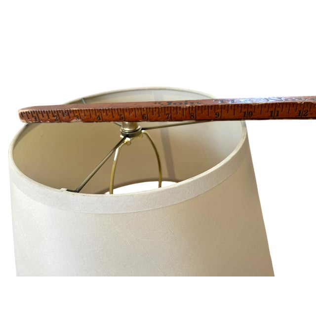 Restoration Hardware Large Ivory Sand Champagne Silk Drum Empire Lampshade – 16" Diameter For Sale - Image 9 of 10