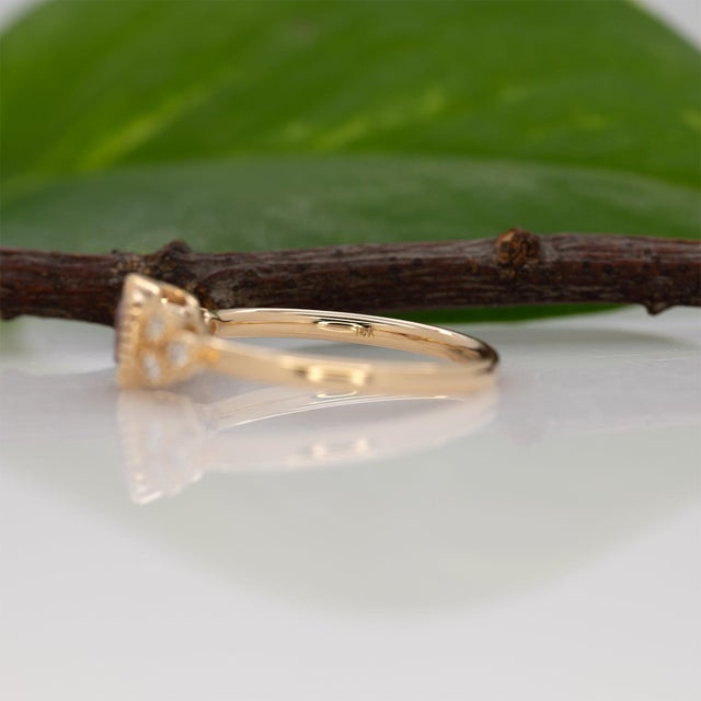 Purple Spinel Ring With Earth-Mined Diamond Accents: Solid 14k Gold, Size 6.75 For Sale - Image 9 of 9