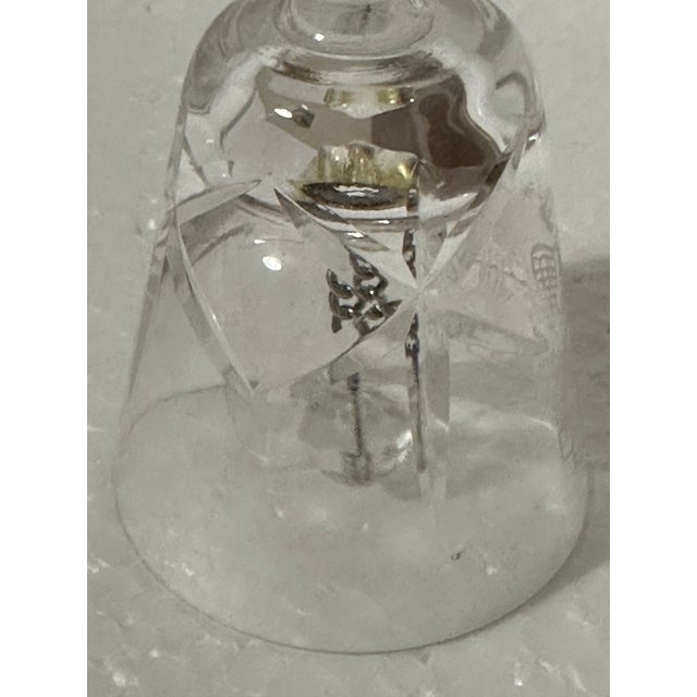 Vintage 1978 Christmas Angel & Stars Crystal Bell For Sale - Image 9 of 9